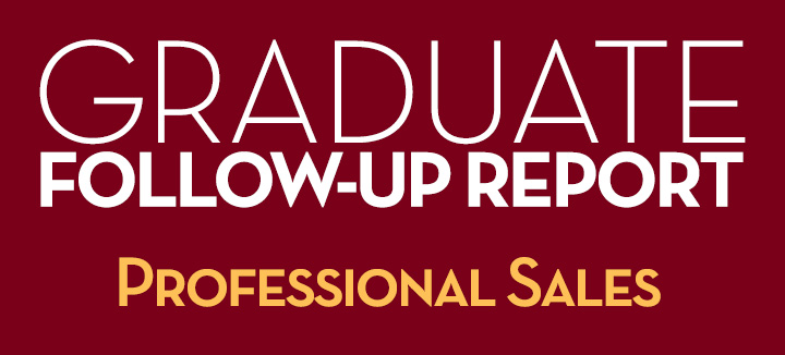 Graduate Follow-Up Report Professional Sales