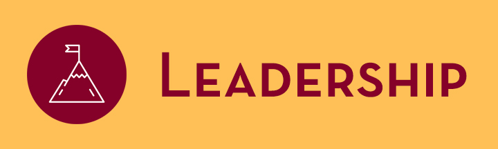 graphic with word leadership