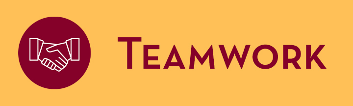 graphic with the word teamwork